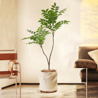 Planta Artificial De Figo Grande 76-140cm Hojas Verdes De Plástico Para Decoración De Jardín Y Exterior Estilo Tropical - details 11