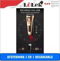 LoLek Afeitadora Inalámbrica 3 en 1 – Recortadora de Barba y Bigote | Corta Pelo y Vello de Nariz y Orejas | Batería Recargable | Cuchillas de Acero Inoxidable | Portátil, Ergonómica y Fácil de Limpiar | Afeitado Preciso y sin Irritación 🧔✂️ - details 2