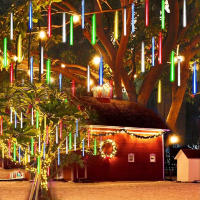 Luces De Lluvia De Meteoros Solares 50cm Luz De Cadena De Copos De Nieve Impermeable Para Jardín Boda Fiesta Navidad - details 1