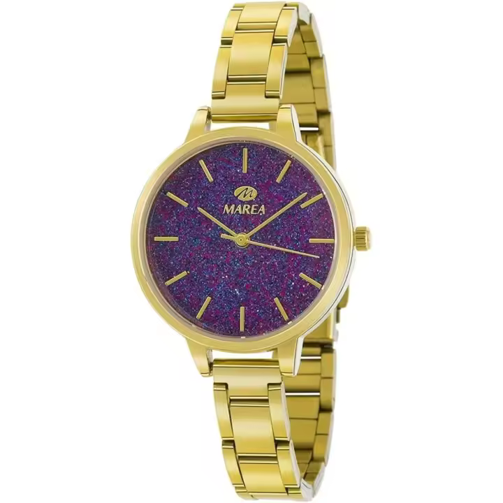 Reloj Marea mujer dorado con esfera glitter , Ref: B41239/10 - 1