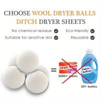 3pcs Pelotas De Secado Reutilizables De Lana Premium Para Ropa Suave Accesorios De Lavadora Antiestático Para Consolas De Lavado - details 1