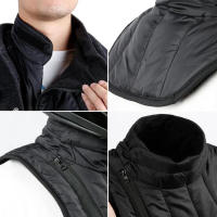 Conjunto De Calor Negro Para Motocicleta Y Scooter Eléctrico Con Collar Y Cubierta De Pierna Funda De Rodilla Suave Y Cálida Para Invierno - details 14