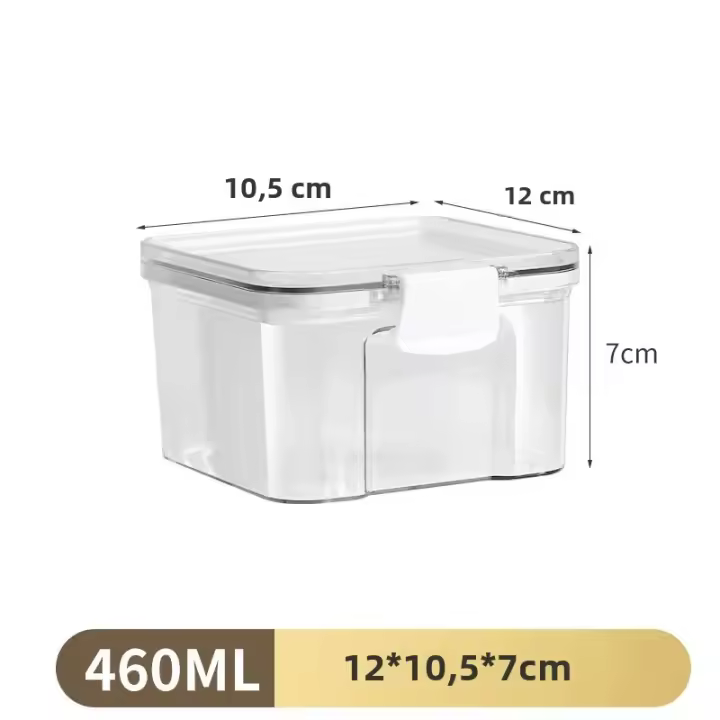 Jars Sellados Para Almacenamiento De Cocina Gran Capacidad Transparentes Antihumedad Juego De Jarra Para Cereal Café Granos - 1