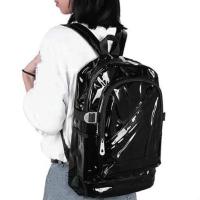 Mochila Transparente De Moda Impermeable Para Niñas Y Adolescentes Material PVC Bolsa Escolar Diaria Mini Con Cierre De Cremallera - details 3