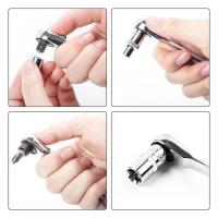 Mini Llave De Treble 1/4 Con Cierre Ratchet Doble Final Herramienta De Reparación De Mano Con Torque Hexagonal Y Destornillador Set 2-en-1 - details 3