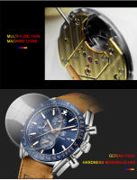 Reloj De Pulsera Deportivo Para Hombre BENYAR 2024 Estilo Casual Lujo Acero Inoxidable Resistente Al Agua Y Al Choque Movimiento Cuarzo - details 6