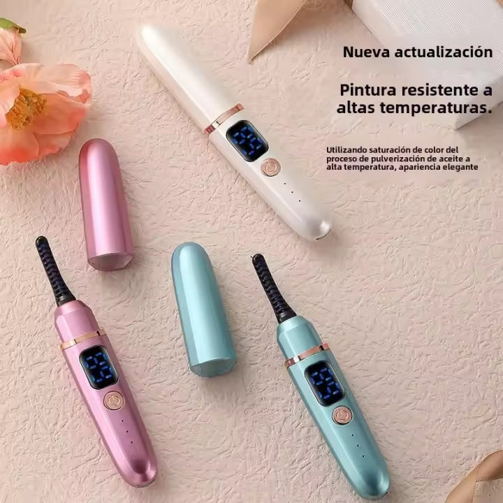 Rizador De Pestañas Eléctrico Portátil Dispositivo De Rizado Rápido Natural Duradero Herramienta De Maquillaje Material Plástico - 1