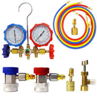Juego De Medidores De Manifold R410A R22 R134a R404A Para Refrigeración HVAC Con Tubos Y Adaptadores De Conexión Ajustable Para Servicio De Recarga - details 17