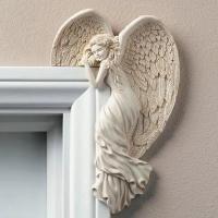 Decoración De Puerta Ángel Estatua 3D De Alas De Ángel Para Marco De Puerta Adorno De Esquina Arquitectónica Estilo Chino Tradicional - details 1