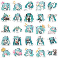Packs De Pegatinas Hatsune Miku 65pcs Estuche Impermeable Para Teléfono Cuaderno De Dibujo Y Papelería Kawaii Para Laptop - details 2