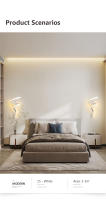 Lámpara De Pared LED Estilo Nórdico Espiral Para Pasillos Y Escaleras Iluminación Interior Para Dormitorio Estudio Corredor - details 5