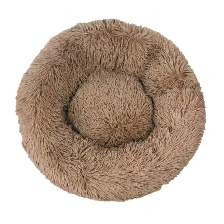 Cama para Gatos, Cojín Esponjoso, Suave y Lavable para Perros y Gatos (Caqui, 70 cm), Sunny - 1