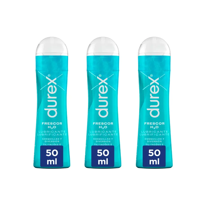 Durex - Lote Set 3x Lubricantes Frescor H2O 50ml, Cosquilleo y Diversión, Sexo Seguro - 1
