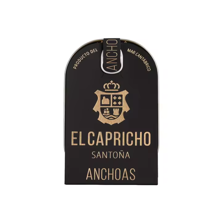 Anchoas en Aceite a elegir Oliva / Girasol - EL CAPRICHO - Santoña, 14/16 Filetes, 115g (58g escurrido) - HANSA XL - 1