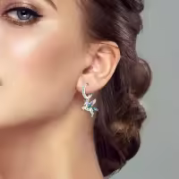 Pendientes De Aro De Plata 925 Para Mujer Con Zirconia Joyería De Moda Regalo Original Eardrop Pendientes Metálicos Tipo Aro - details 63