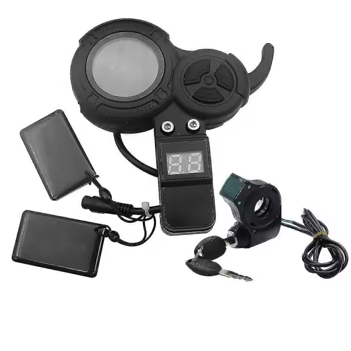 36v-60v E-scooter Lcd Display+lgnition Lock Key Throttle Nfc Card For Vsett 8 8+ 9 9+ For Zero 8 9 1 - 1