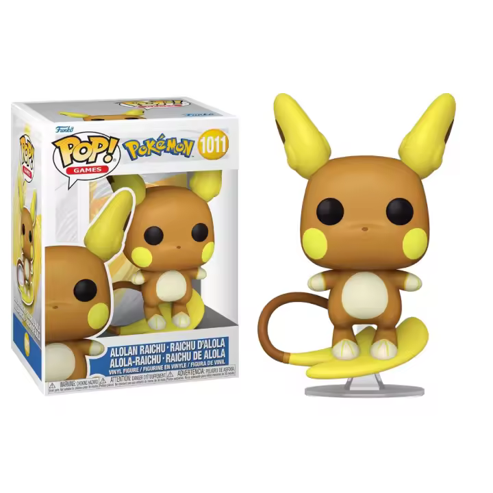 FUNKO POP! POKEMON - ALOLAN RAICHU, 85800, Nº1011, PRODUCTO CON LICENCIA OFICIAL - 1
