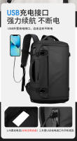 Mochila para exteriores tipo caja abierta, sencilla, transpirable, con doble hombro, gran capacidad, para hombre, con compartimento para zapatos independiente por USB. - details 11