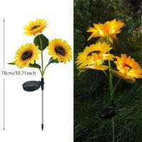 Lámpara Solar IP65 Impermeable Para Exterior Iluminación LED En Forma De Girasol Decorativa Para Jardín Camino Paisaje - details 2