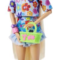 Muñeca Barbie extra flores articulada rubia flower power con mascota Mattel (HDJ45) - details 4