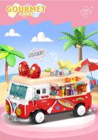Juguete De Construcción De Bloques Para Niños Pequeño Carro De Comida De Calle Decoración Regalo Para Juego De Edificación - details 5