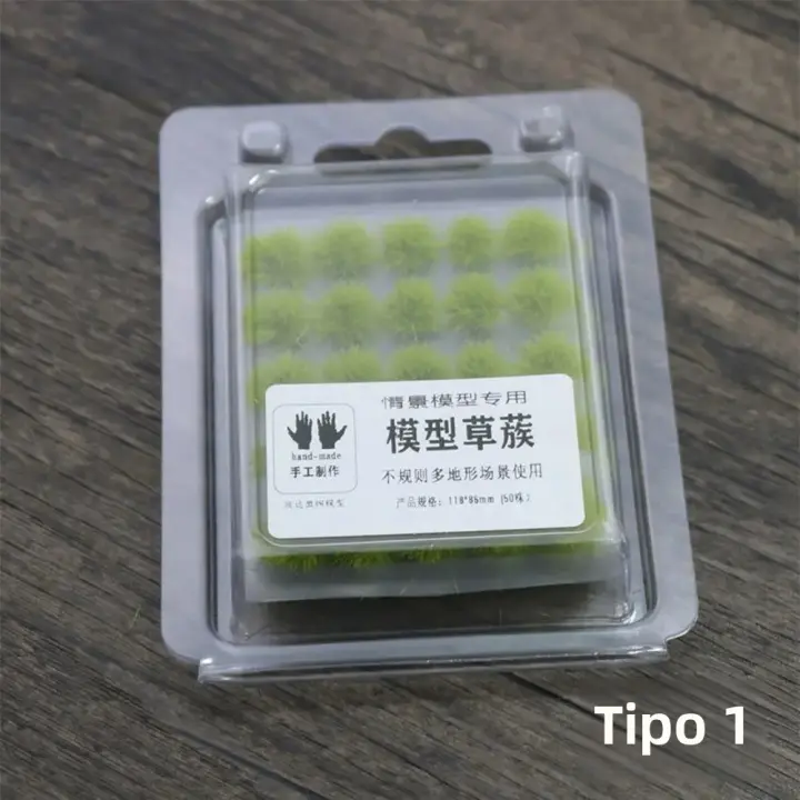 50PCS Tufos De Grama Artificial 5mm Plantas Miniatura Para Escenarios De Tablero De Arena Simulación Multiterreno Modelo De Montaña Y Ferrocarril - 1