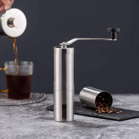 Molino De Café Manual De Acero Inoxidable Con Moledor Conico Ajustable En 18 Posiciones Y Engranaje Manual Para Café De Ceniza - details 5