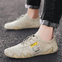Zapatos Casuales Para Hombre CLOHOO De Cuero Genuino Ligeros Antideslizantes Para Exterior Caminar Conducir Sin Tacón - details 7