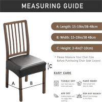 Cubiertas De Silla De Comedor En Cuero PU Impermeable Modernas Y Duraderas Antipolvo Para Hogar Y Hotel Cubierta De Cojín Elástica - details 0