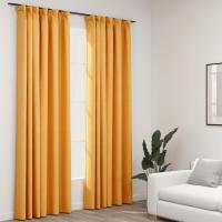vidaXL Cortinas Opacas con Ganchos 2 Piezas 140x245 cm Ventana Anillas Color Azul,  Beige,  Gris y mas - details 5