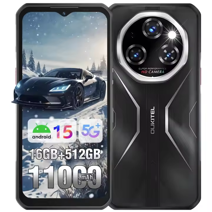 OUKITEL WP55 Pro 5G Movil Irrompible Android 15 48GB+512GB/2TB 6.6" FHD+ 120Hz  11000mAh/33W 108MP+32MP GPS/OTG - 1