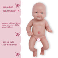 Muñeca Bebé Realista De Silicona IVITA WG1512 De 36cm Con 3 Colores De Ojos Vestido Para Niñas Edad Recomendada 14+ Años - details 2