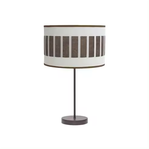 FABRILAMP Lámpara de Mesa Sobremesa Alto Ivanna 1xe27 Marron/blanco-oxido 62x30x30 Cm - Diseño Elegante - 1