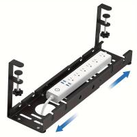 Rack De Almacenamiento Ajustable Para Debajo De La Mesa Cesta Colgante Para Cableado Y Enchufes Eco-amigable De Hierro Tamaño M - details 0