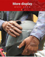 Guantes De Motocicleta De Cuero Genuino Para Hombres Invierno Moto Guantes De Verano Cuero Oveja Táctil Protección De Codo - details 12