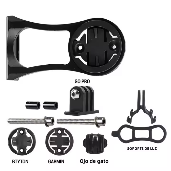 Soporte De Aluminio Para Computadora De Bicicleta RIDERACE Montura Para Manillar De Montaña Y Carretera Compatible Con Garmin Equipamiento De Ciclismo - 1