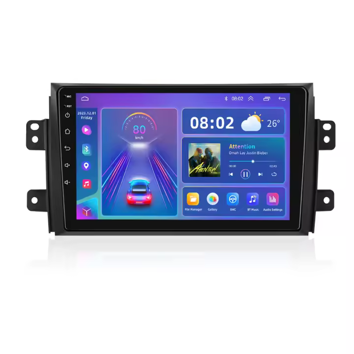 Podofo Radio de coche Android 2 Din para Suzuki SX4 2006 Carplay 8+128GB AI Voice WIFI+4G DSP GPS Navegación Multimedia Reproductor de Video - 1
