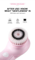 Limpiador facial eléctrico tres en uno, cepillo de limpieza facial con masaje giratorio multifunción, dispositivo de limpieza facial para limpieza de poros y espinillas, rosa - details 6