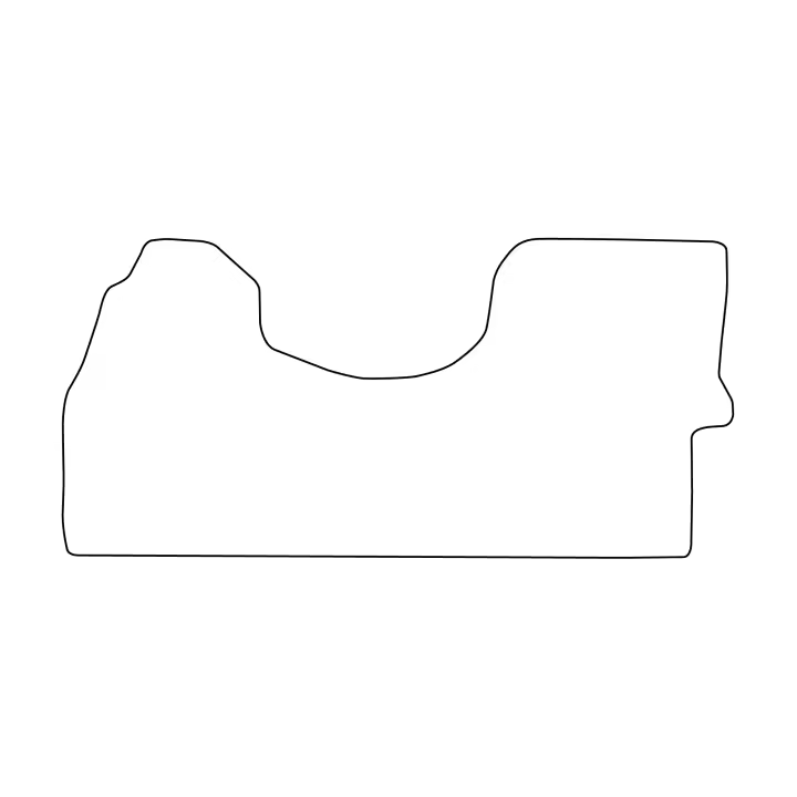 Juego de alfombrillas de terciopelo para Volkswagen Crafter I 2006-2016 - acabado negro - 1