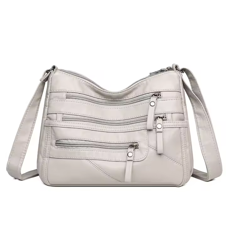 Bolso Bandolera Para Mujer Con Correa Ajustable Y Cierre De Cremallera Ideal Para Viajes Y Tiempo Libre Material PU Con Lining De Poliéster Estilo Clásico - 1