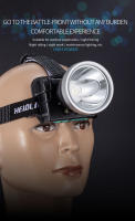 Linterna Frontal LED Inteligente Recargable Con Sensor 500LM 2*18650 Batería Fuente De Alimentación 60° Ángulo De Haz Impermeable Para Camping Y Pesca - details 1