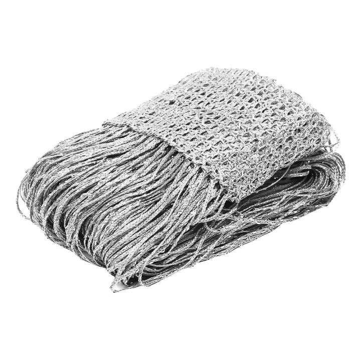 Cortina De Trenzado Plateada Brillante Con Borlas Para Decoración De Fiesta De Cumpleaños Boda Navidad En Casa Y Puerta - 1