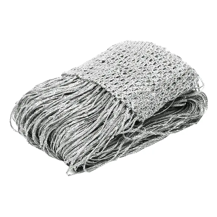 Cortina De Trenzado Plateada Brillante Con Borlas Para Decoración De Fiesta De Cumpleaños Boda Navidad En Casa Y Puerta - 1