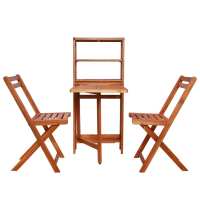vidaXL Juego de bistró plegable de 3 piezas madera maciza de acacia - details 1