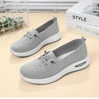 Zapatos Casuales Para Mujer En Color Rosa Zapatos De Malla Transpirables Y Moda Para Caminar Y Correr Zapatillas Planas Vulcanizadas 2024 - details 1