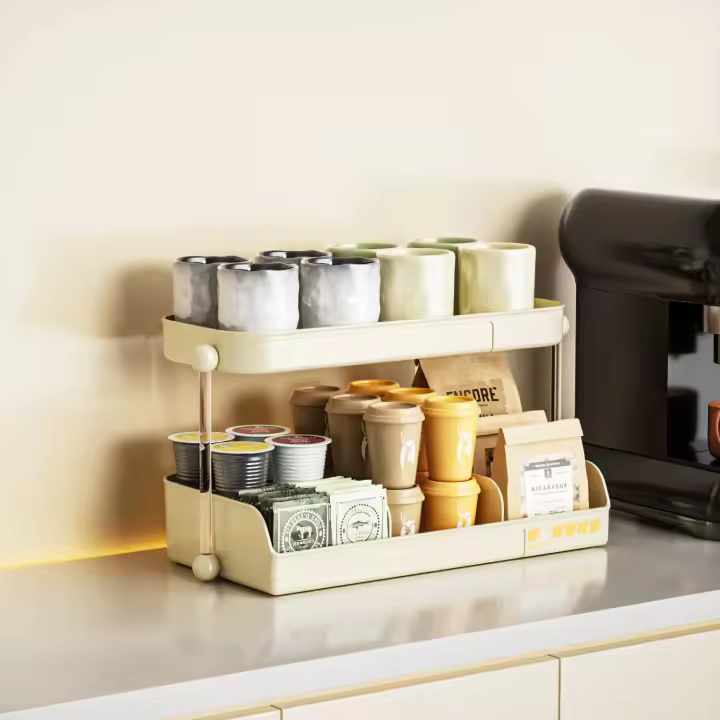 Organizador De Té Y Tazas Multi-Nivel Espace-Saving Portador De Bolsas De Té Para Cocina Oficina Y Bar De Café - 1