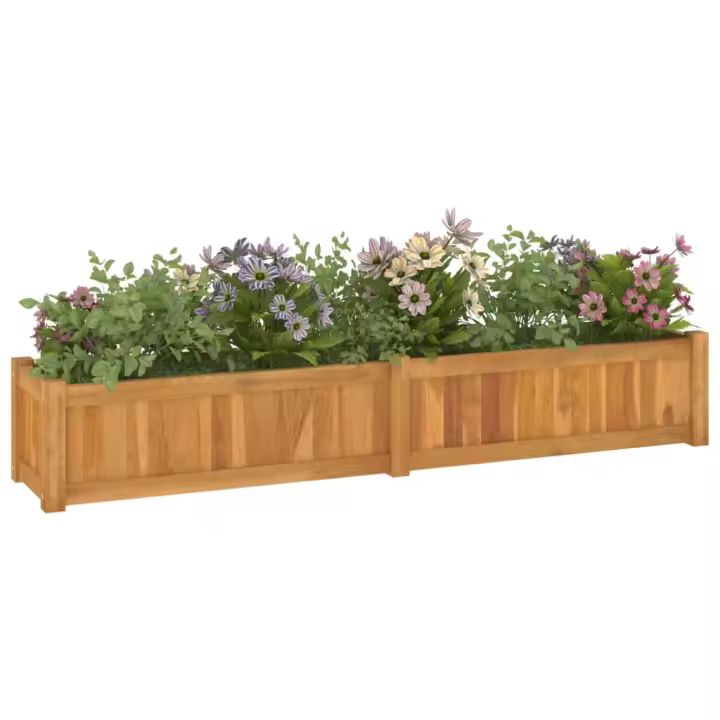 vidaXL Arriate de madera maciza de teca Dimensiones 30 x 30 x 30 cm,  40 x 40 x 40 cm,  50 x 50 x 50 cm y mas - 1