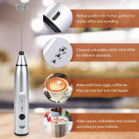 Batidor Eléctrico Portátil Para Leche Y Huevos USB Recargable Mezclador De Mano Para Café Crema Y Batidos Accesorio De Cocina - details 9