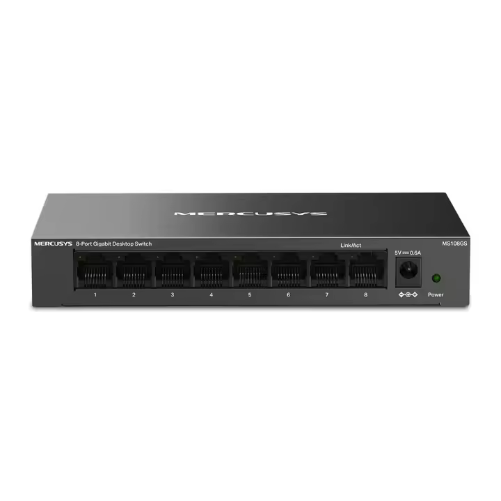 Mercusys ms108gs switch unmanaged gigabit ethernet (10/100/1000) black - 1