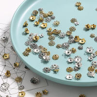 Alrededor De 100 Piezas De Joyería Antigua Estilo DIY Con Corona De Flores Huecas Y Tazas De Cuentas Para Adornos De Cabello - details 4